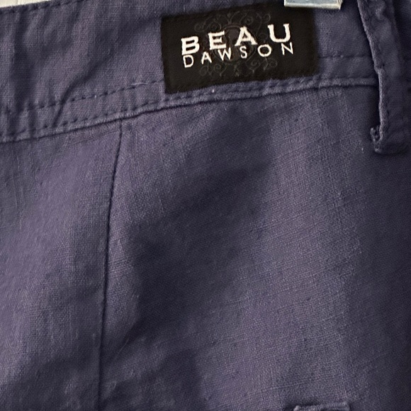 Beau Dawson linen blend women’s shorts. Neutral navy color, size 20 women’s plus - Picture 4 of 10
